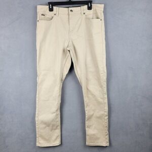 DKNY‎ Stanton Chino Pants Mens 34x32 Beige Cotton Stretch Slim Fit Straight Leg
